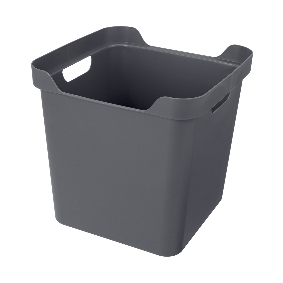 Ящик универс. с крышкой "luxe" 286*286*286 мм 18 л (серый) (1/6) "бытпласт"