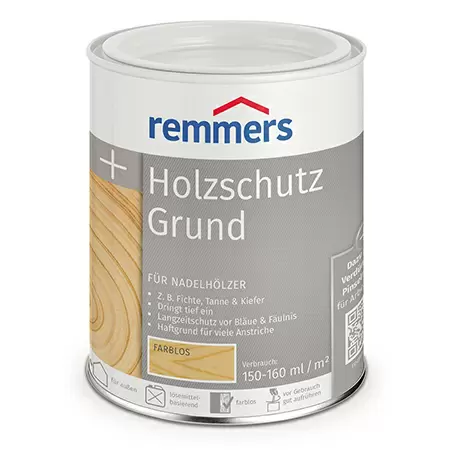 REMMERS HOLZSCHUTZ-GRUND грунт пропитка на растворителе для защиты древесины, бесцветная (20л)