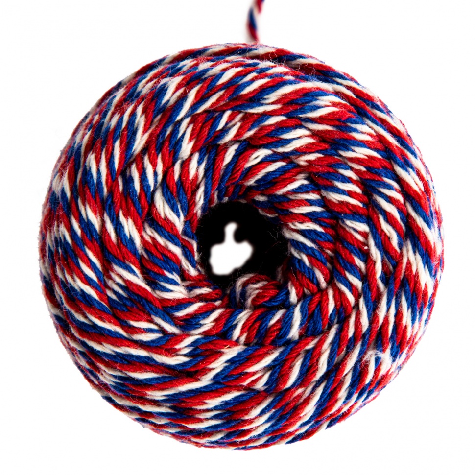 Нить ХБ 50 текс х 15, триколор, 120 м в диспенсере, вес 90 гр +- 5%, Сибртех (94154)