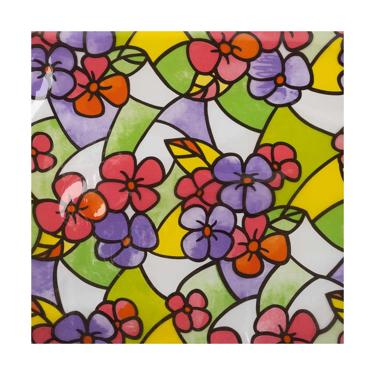 Пленка самоклеящаяся 0,45 х 2 м (цветы разноцв.) (1/120) "рыжий кот"