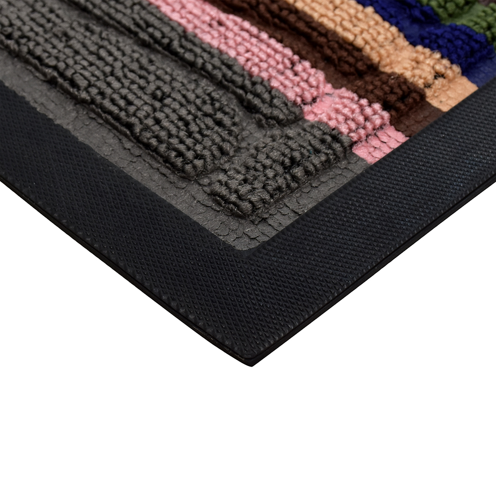 Коврик придверный "comfort" полукруглый 45*75 см (серый) (1/15) "vortex" 22387