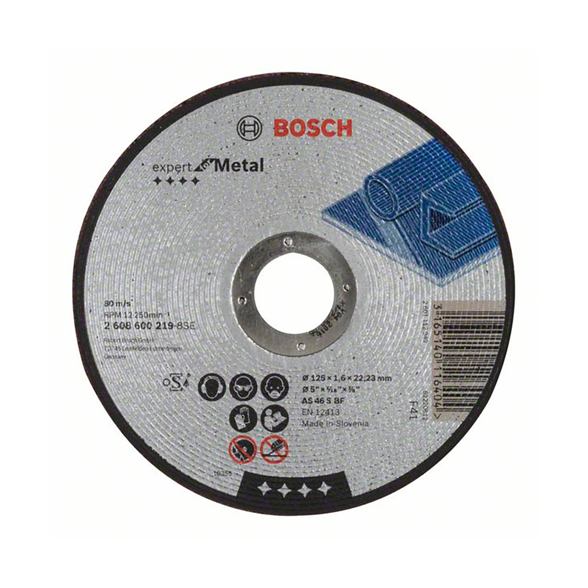 Круг отрезной по металлу "expert for metal" 125 х 1,6 х 22,2 мм (1) "bosch" 2608600219