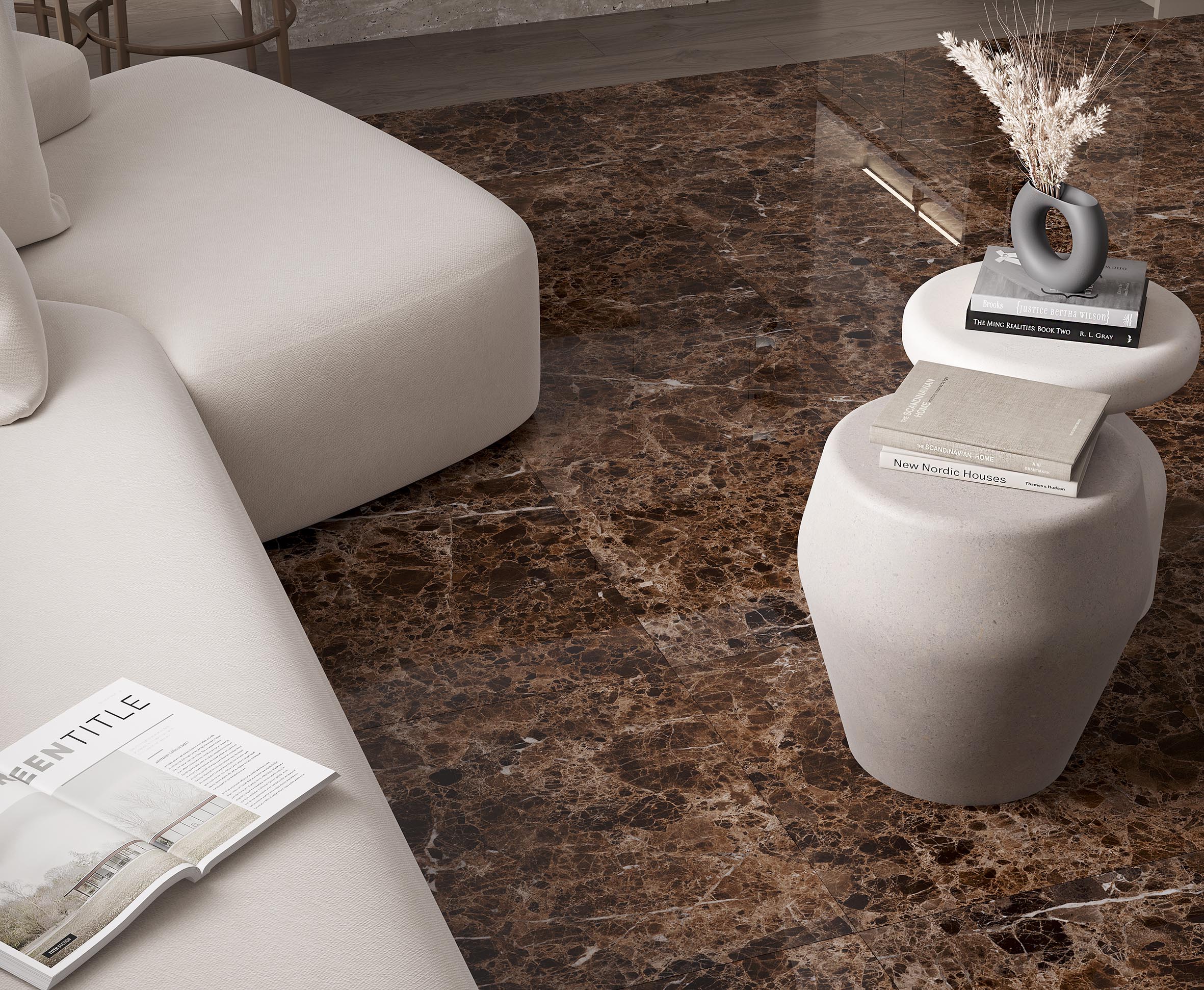 Emperador brown керамогранит полированный 60x120