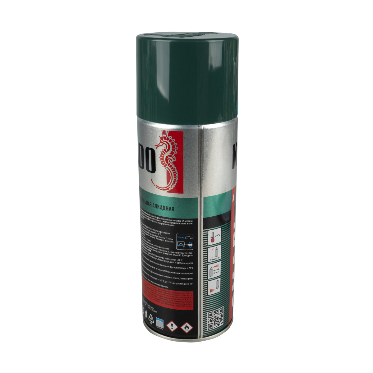 Краска аэрозоль зеленая темная 520 мл (12) "kudo" ku-1007