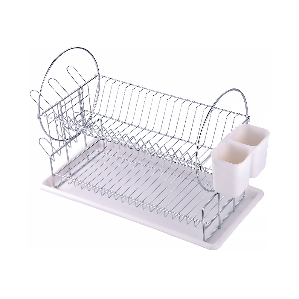 Сушилка для посуды и столовых приборов 2 яруса хром. (1/12) "рыжий кот"   dr-1