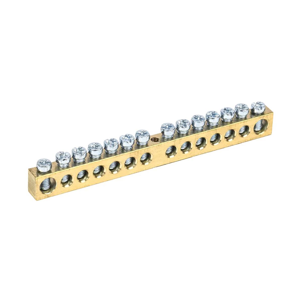 Шина pen "земля-ноль" 8 х12 мм тип 1, 14 групп (крепеж по центру) (10/300) "iek"