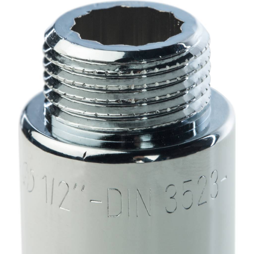 Удлинитель резьбовой ВН 1/2" x 70 мм хром STOUT
