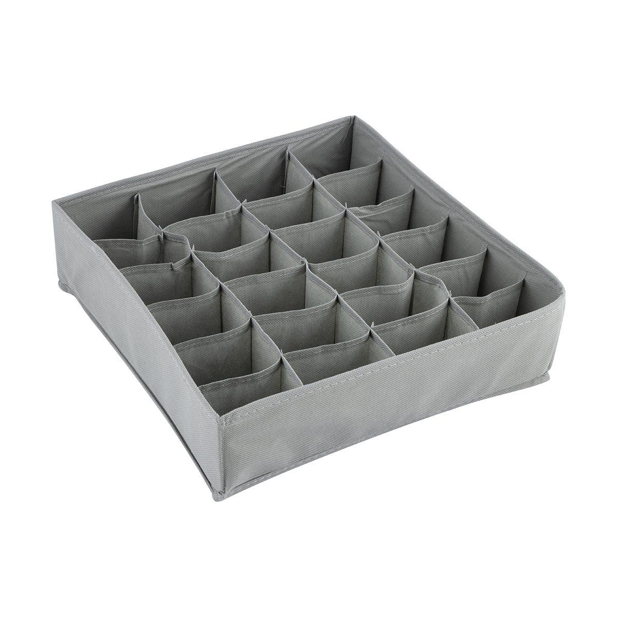 Коробка для белья 32*32*9 см (24 ячейки) серый (1/10/40) "рыжий кот"