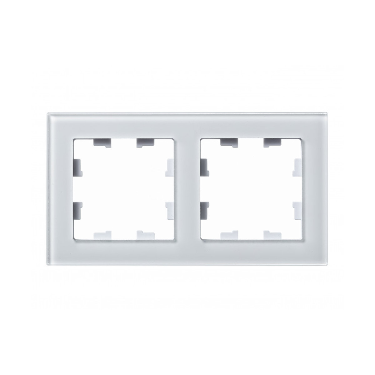 Рамка "atlasdesign nature" 2-х местн. универс., стекло, белый (1/8/16) "schneider"