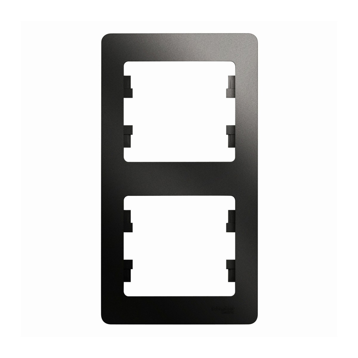 Рамка "glossa" 2-х местн. вертикальная, антрацит (1/30/180) "schneider"