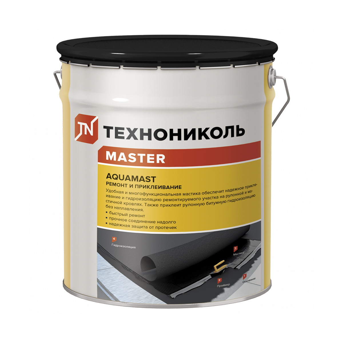 Мастика "aquamast" для ремонта 18 кг (1) "технониколь"