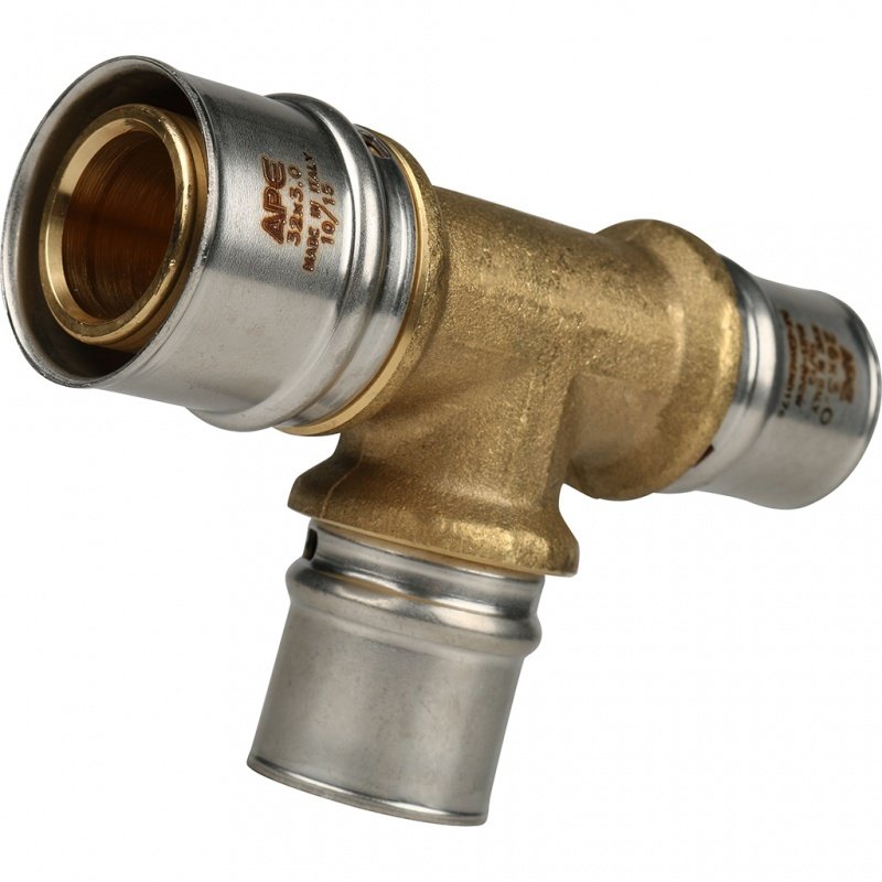 Тройник переходной под пресс 32 x 26 x 26 STOUT для МП труб