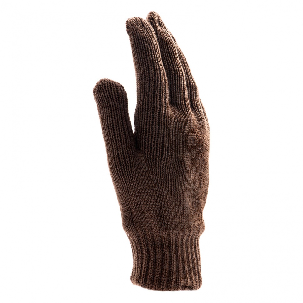 Перчатки трикотажные, двойные, полушерстяные, с ПВХ покрытием, Сибртех (68634)