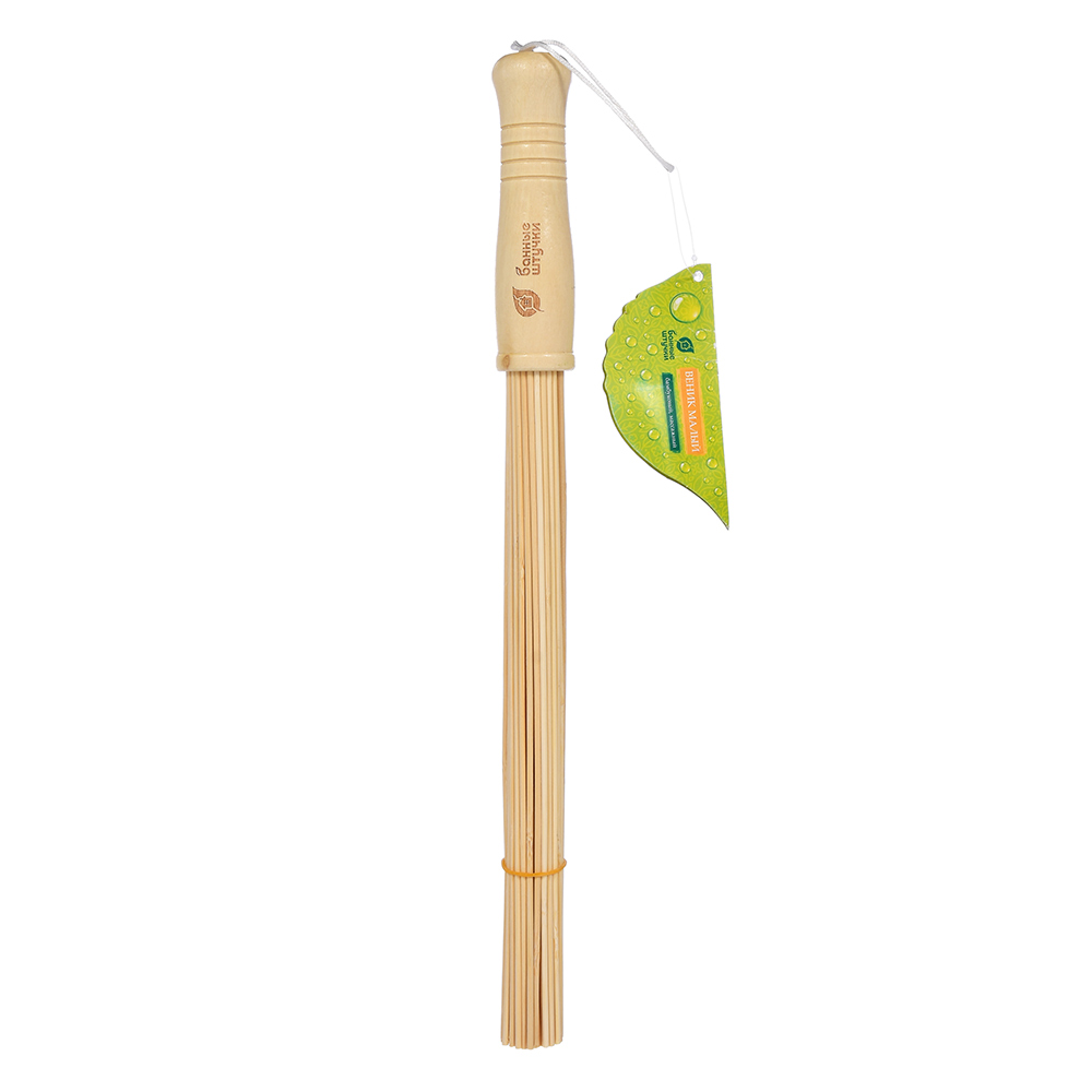 Веник для бани и сауны массажный бамбуковый малый (1/30) "банные штучки" 40149