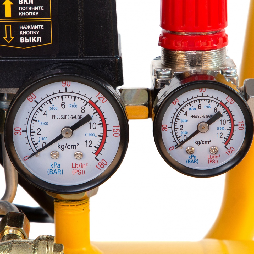 Компрессор воздушный, прямой привод DC1500/50, 1.5 кВт, 50 литров, 220 л/мин Denzel (58161)
