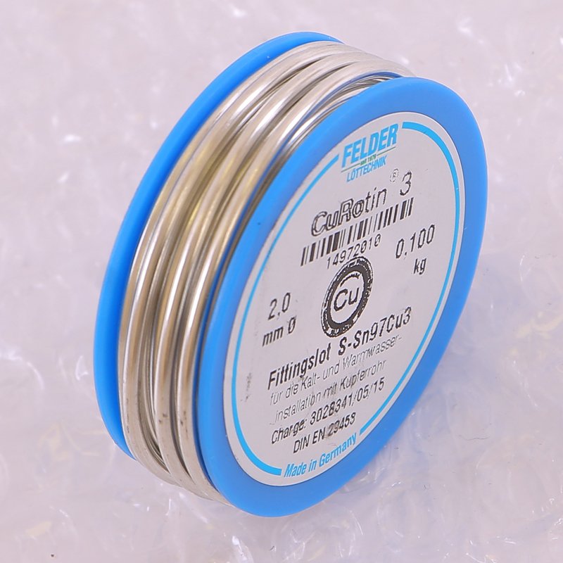 Припой мягкий Cu-Rotin®3 2 мм на шпуле FELDER 100 г