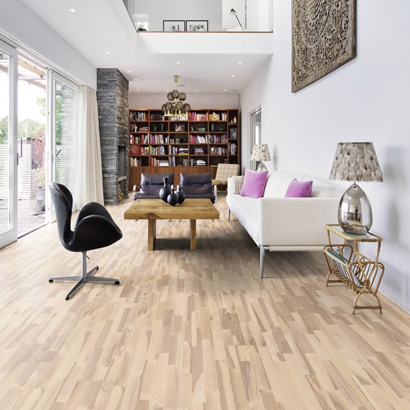 Паркетная доска Karelia Ясень Кантри Ванилла Мат трехполосный Ash Country Vanilla Matt 3S