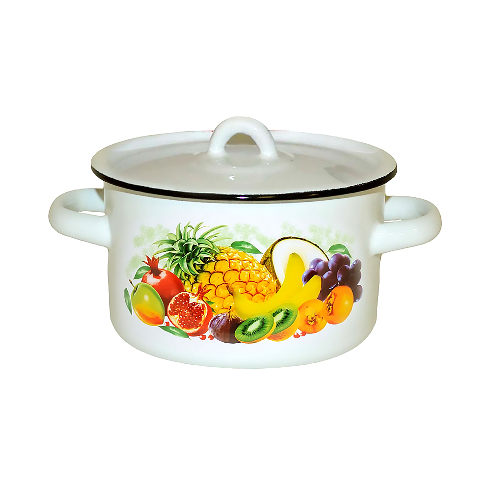 Кастрюля эмалиров. с крышкой декор. 4,5 л (1/4) "стальэмаль"  1с17с