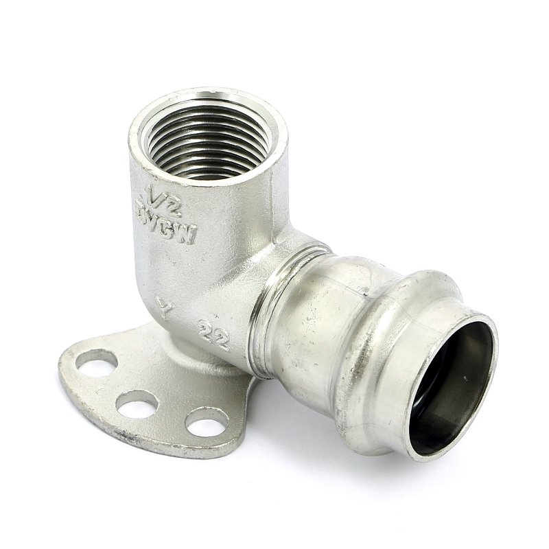 Водорозетка пресс 22х1/2' нержавеющая сталь Sanpress Inox VIEGA