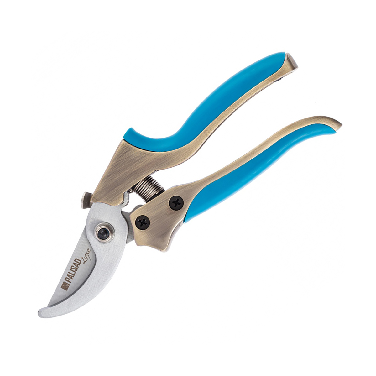Секатор прямой "luxe" 205 мм, металлич. обрезин. рукоятки (1/60) "palisad"