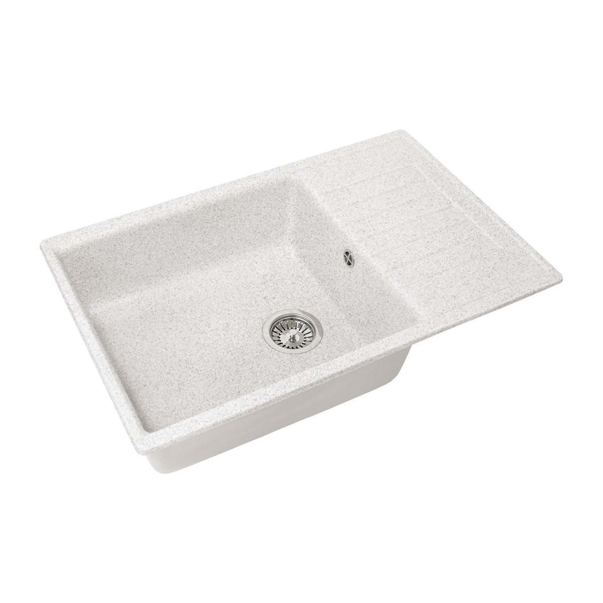 Мойка для кухни врезная искуств. камень gs-78l-310 с крылом 775*495 мм серая "granstones"