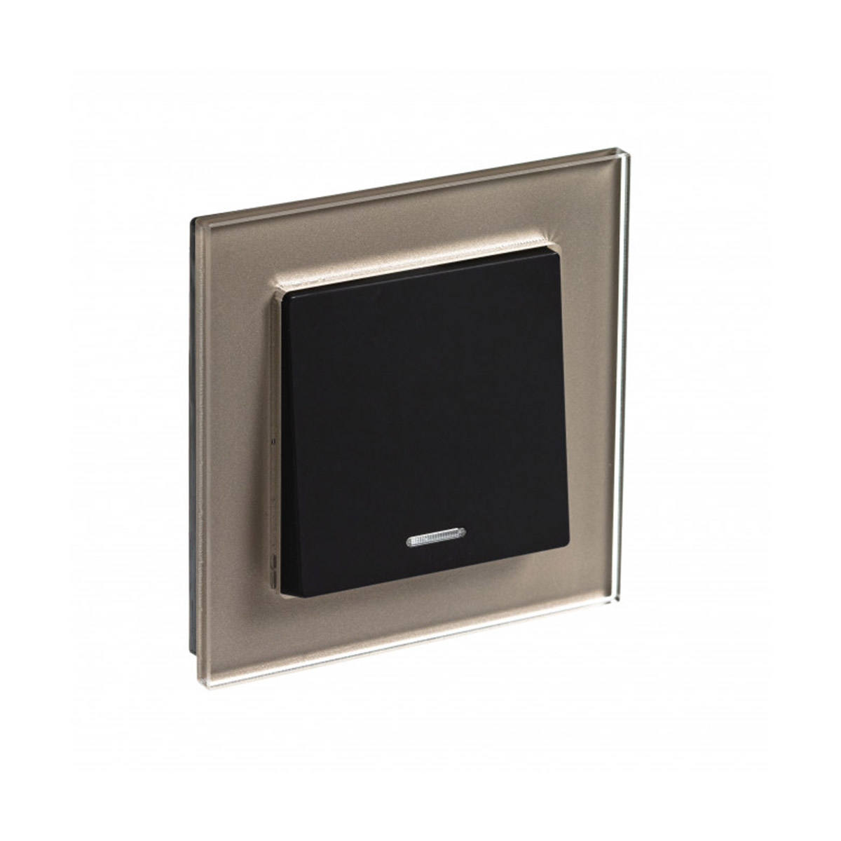 Рамка "atlasdesign nature" 1 местн. универс., стекло, шампань (1/15/30) "schneider"