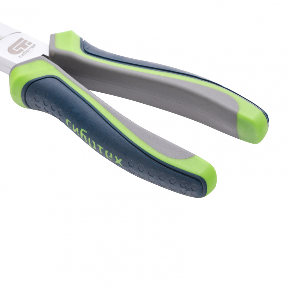 Длинногубцы прямые, 200 мм, трехкомпонентные рукоятки Сибртех (17115)