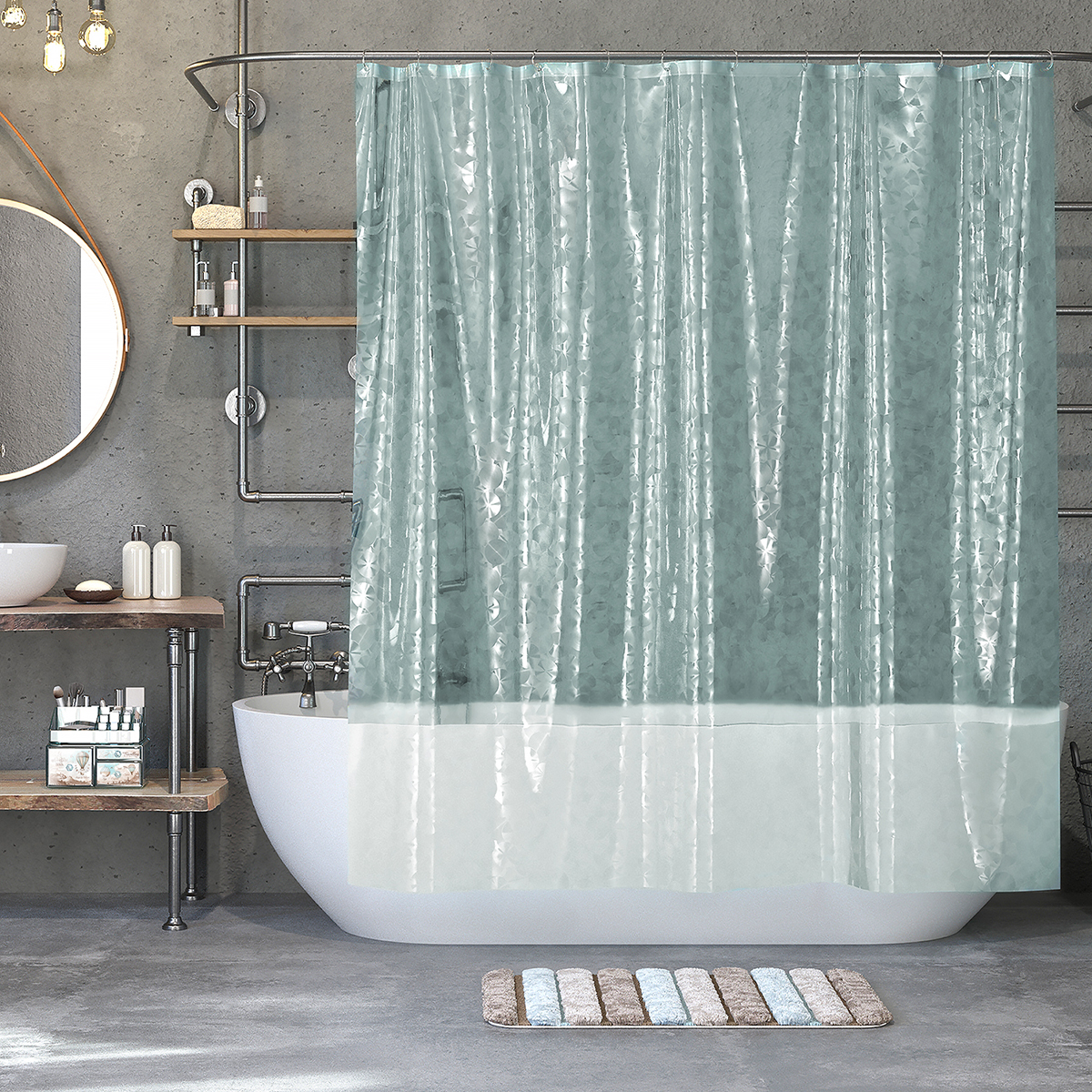 Штора для ванной 180*180 см (peva) "travelling" (1/24) "valiant" tс-1818c