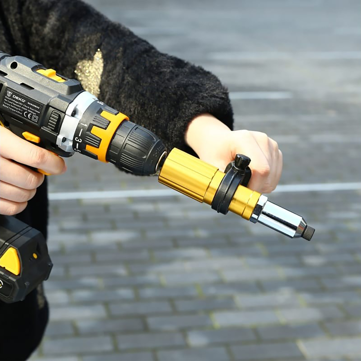 Насадка-заклепочник для шуруповерта dh15 (1) "deko" 065-0889