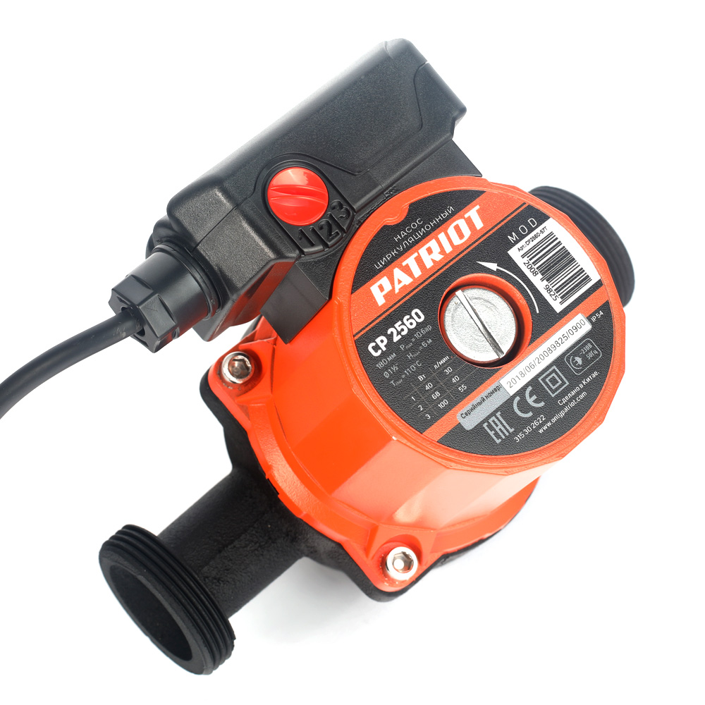 Насос циркуляционный cp-2560  40/68/100 вт (напор 6 м, шнур 0,9 м) (1) "patriot" 315302622