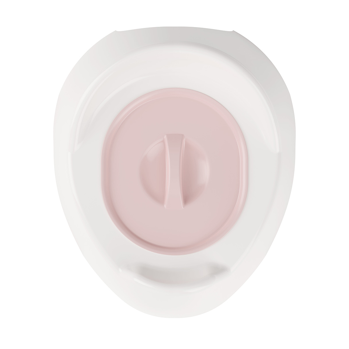 Горшок детский "малышок" с крышкой (белый/розовый) (1/10) "альтернатива" м1527
