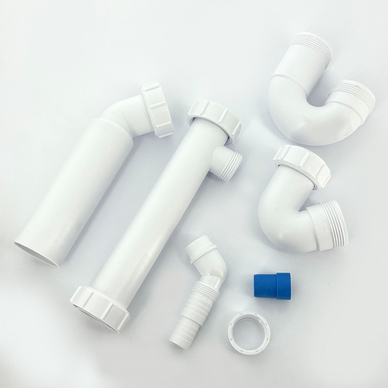 Сифон McALPINE трубный S-образный 1 1/2" х 40 мм без вып. с адапт для слива быт.тех., выход 40/50 мм