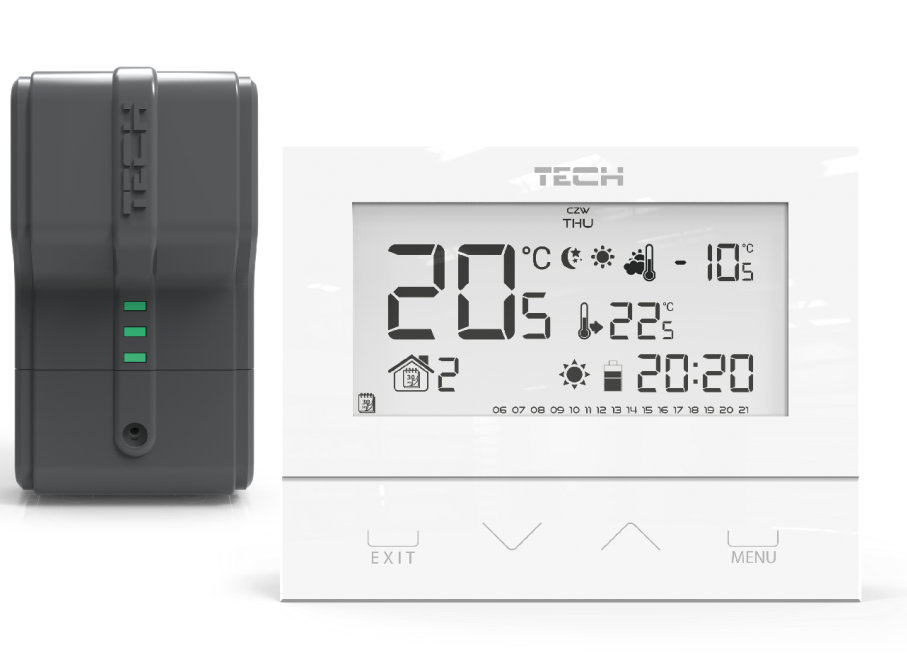Термостат электронный беспроводной TECH ST-292v2 белый