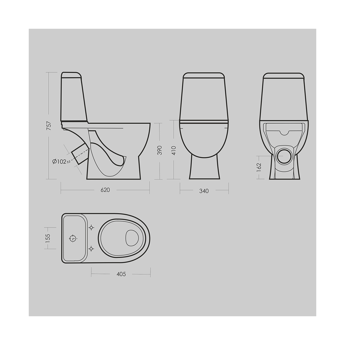 Унитаз напольный "max" белый "sanita luxe"  wc.cc/max/2-dm/wht.g/s1