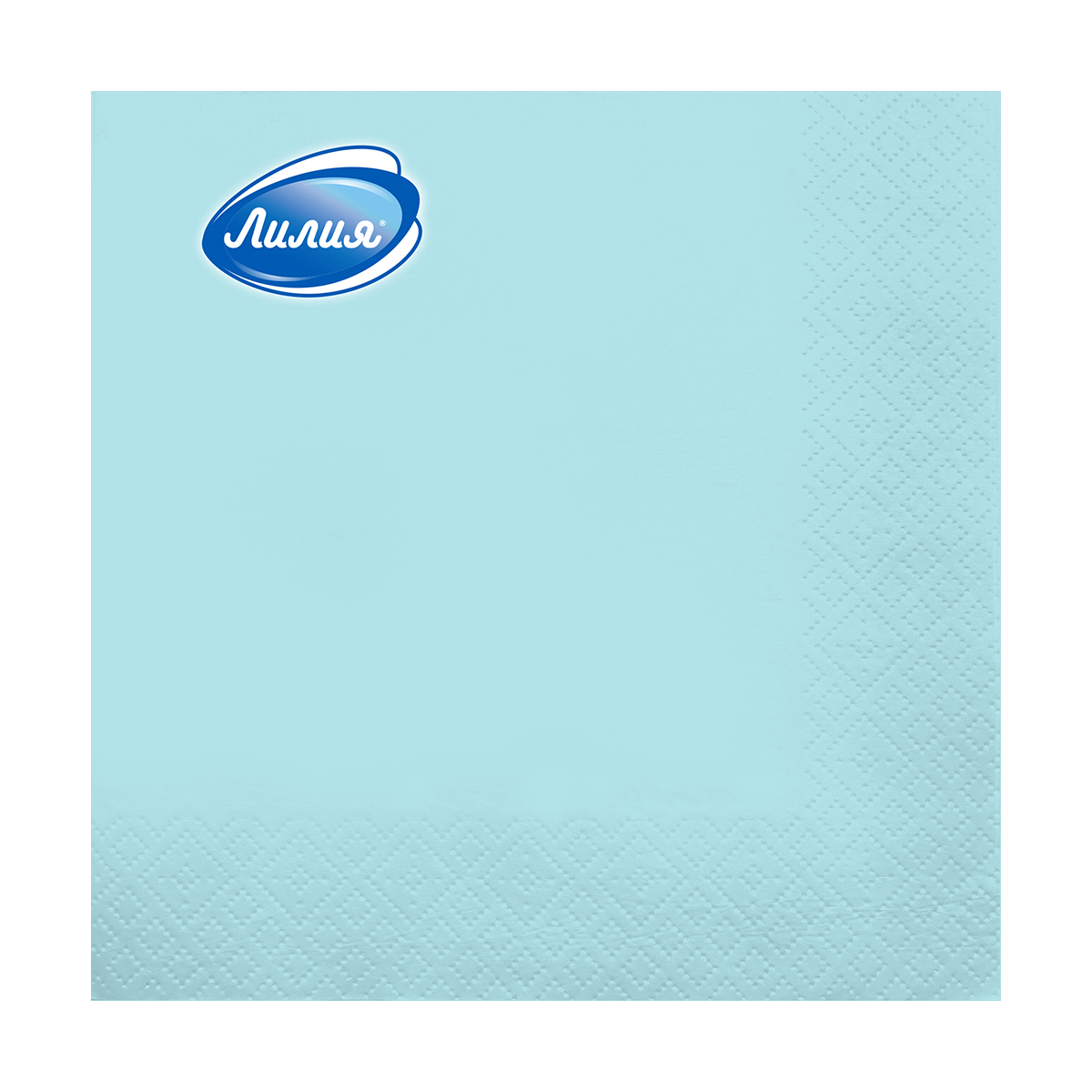 Салфетки бумажн. 2-х слойные упак. 20 листов 33*33 см, бирюзовые (1/15) "лилия"