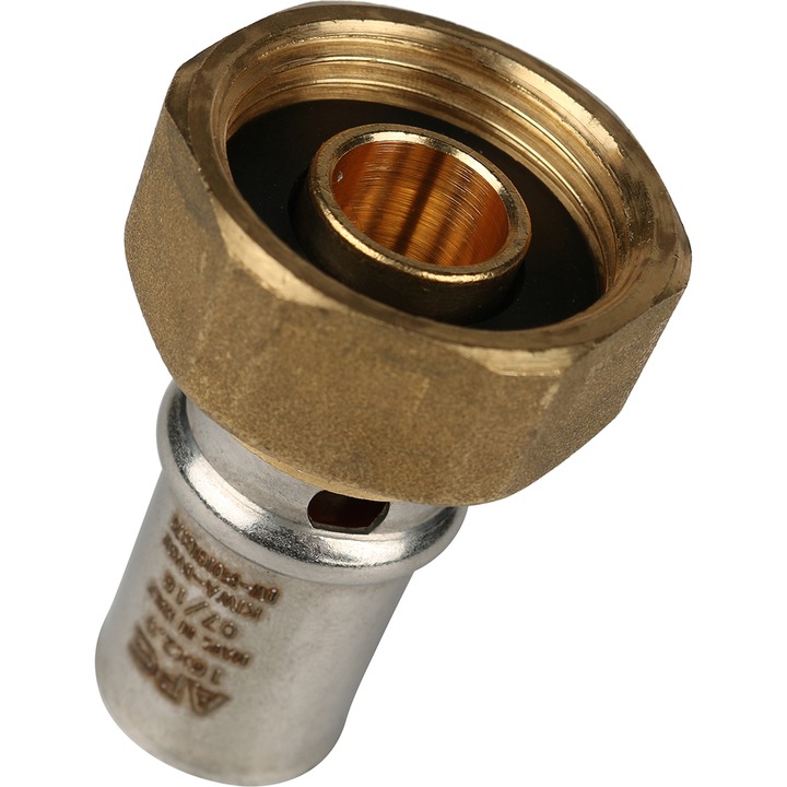 Муфта с накидной гайкой 16 х 3/4" (ВР) под пресс STOUT для МП труб