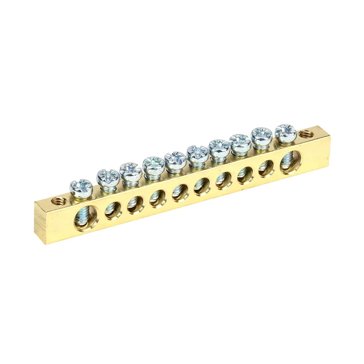 Шина pen "земля-ноль" 6 х 9 мм 10 групп, тип 2 (крепеж по краям) (10/720) "iek"