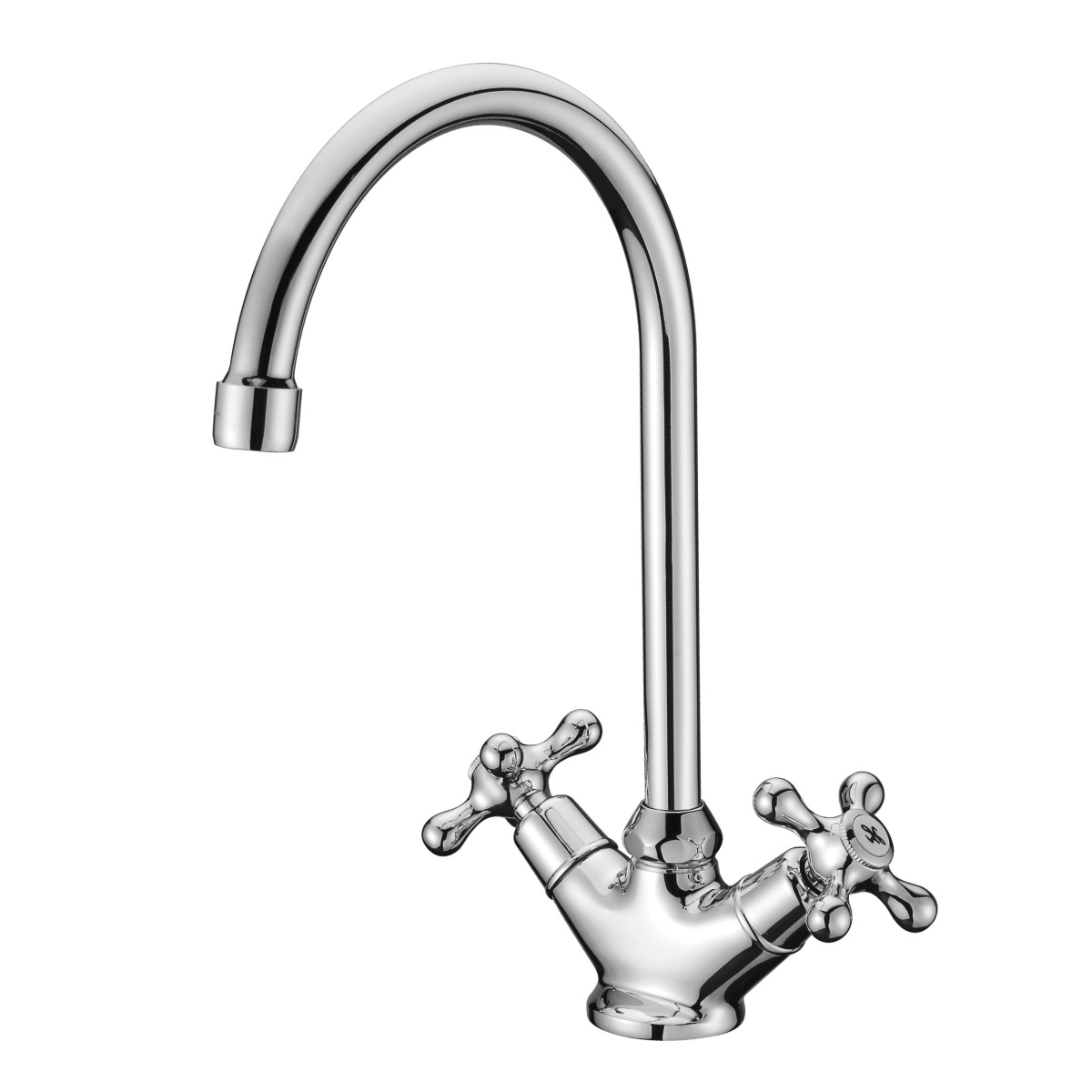 Смеситель для кухни "standard"  lm2105c  высокий поворотн. излив, двухвентильный (1/12) "lemark"