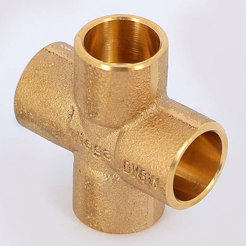 Крестовина равнопроходная VIEGA под пайку 15 мм бронзовая