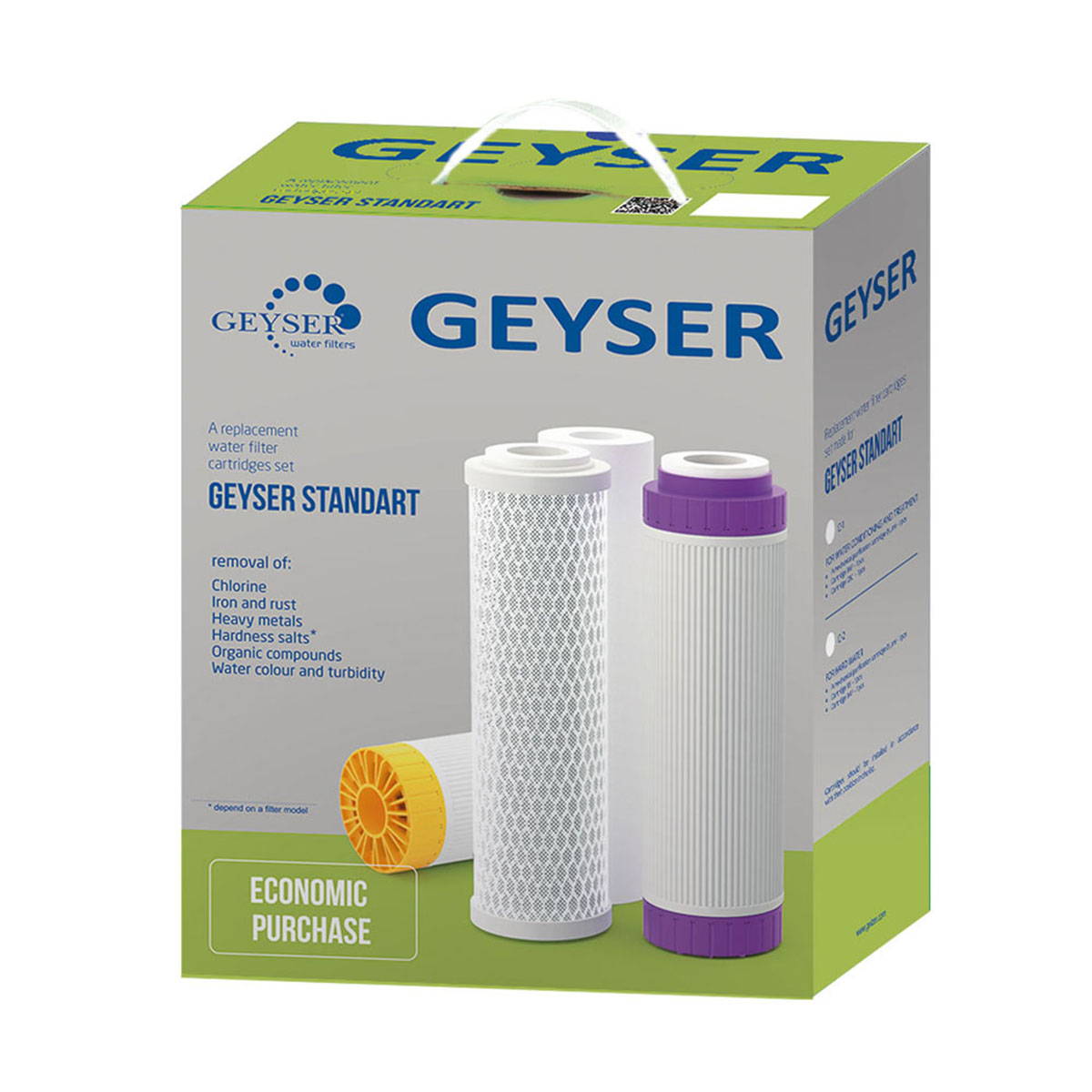 Фильтр для воды (комплект сменных картриджей для фильтров стандарт с1) (1/6) "гейзер"