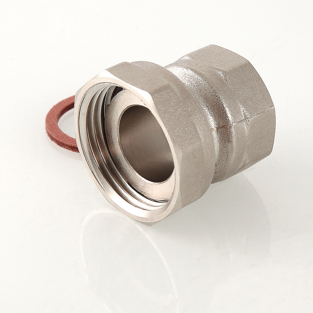 Полусгон с накидной гайкой (ВР) 1" х 3/4" латунь-никель VALTEC (VTr.614.N.0605)