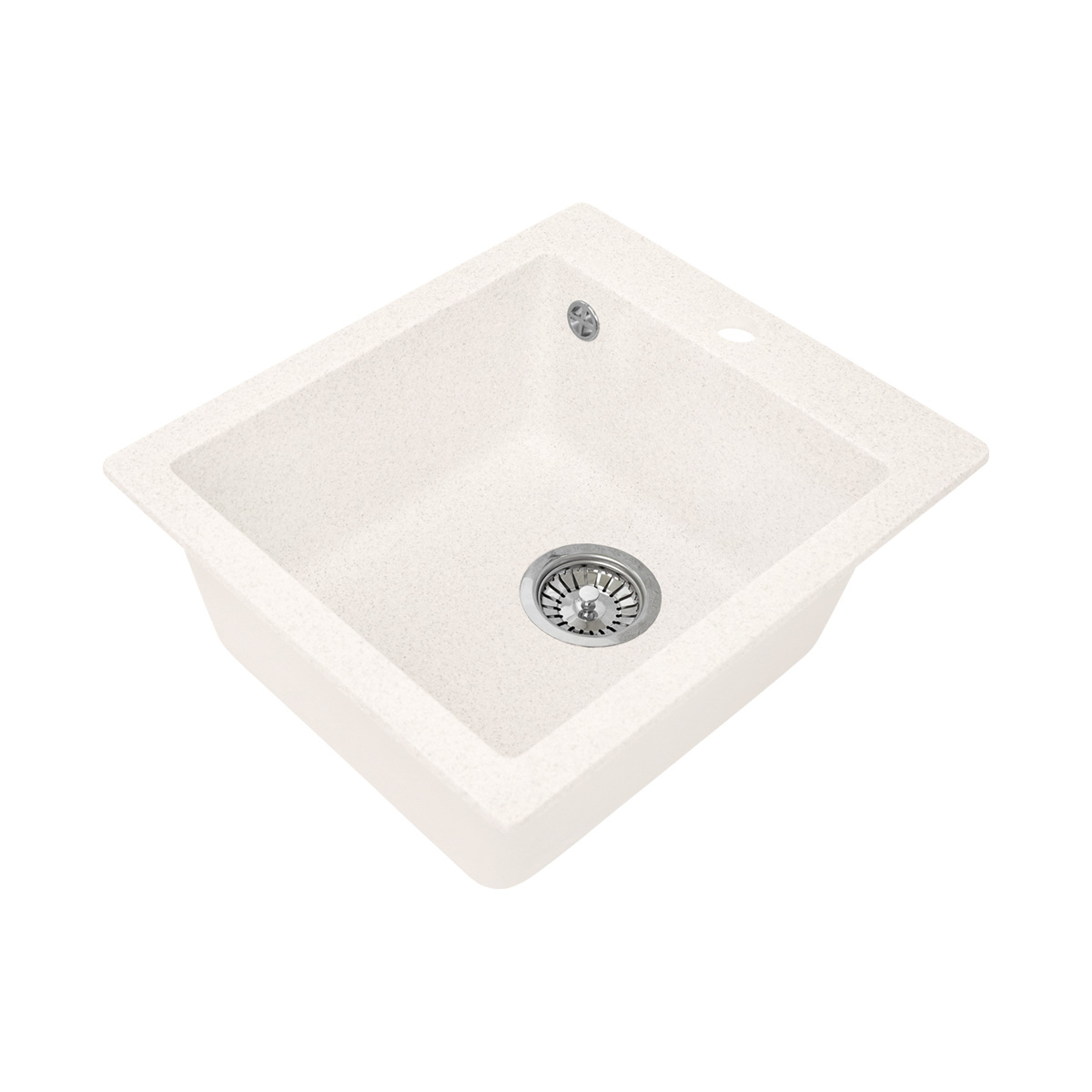 Мойка для кухни врезная искуств. камень gs-17-331 430*495 мм белая "granstones"