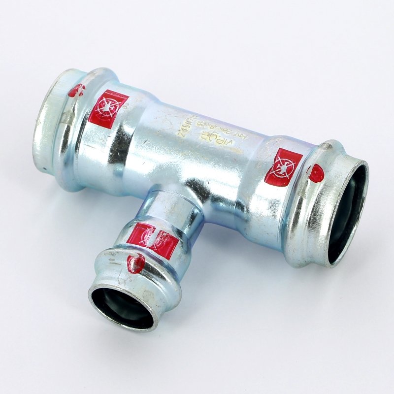 Тройник пресс 35x15x35 оцинкованная сталь Prestabo VIEGA