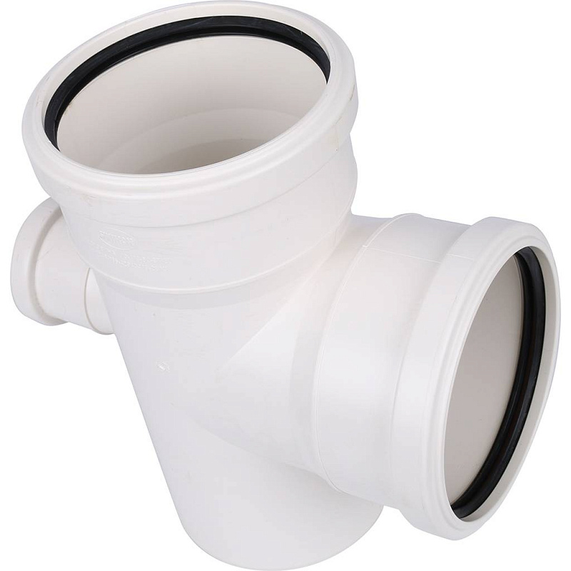 Крестовина 87° одноплоскостная 110 х 110 х 50 мм шумоизол. для вн.канализации SINIKON Стандарт