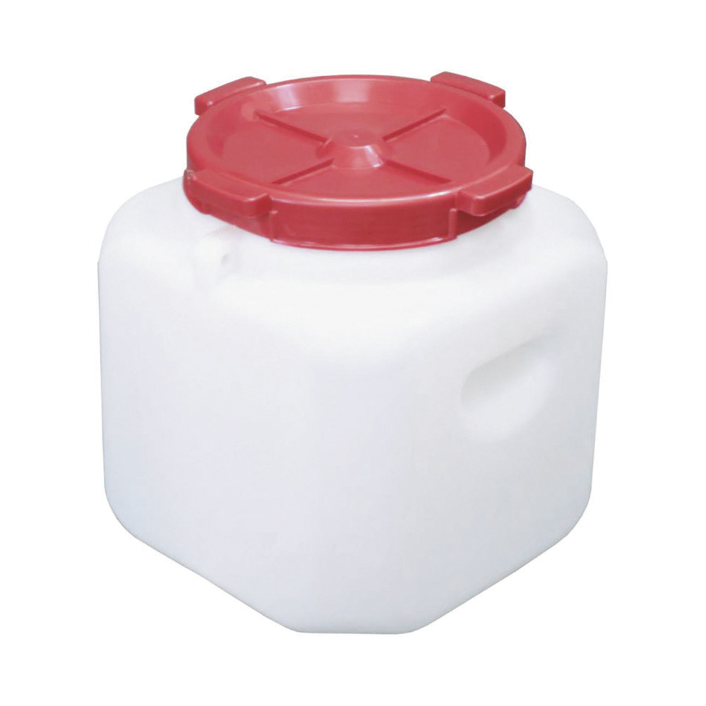 Канистра-бочка пласт. 20 л прямоуг. с крышкой (d горл. 215 мм) (1/6) "альтернатива" м459