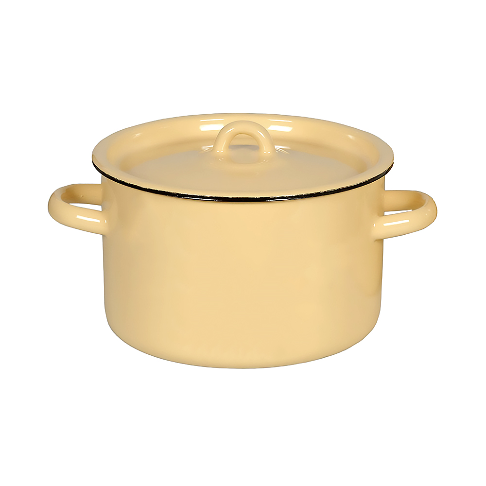 Кастрюля эмалиров. с крышкой 4,5 л (1/4) "стальэмаль"  2с17