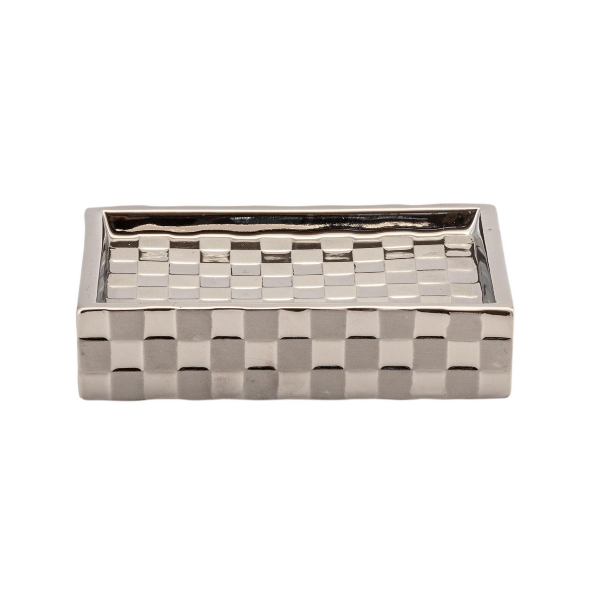 Мыльница "steel" керамика (серебристый) (1/36) "swensa" swtk-6030-d