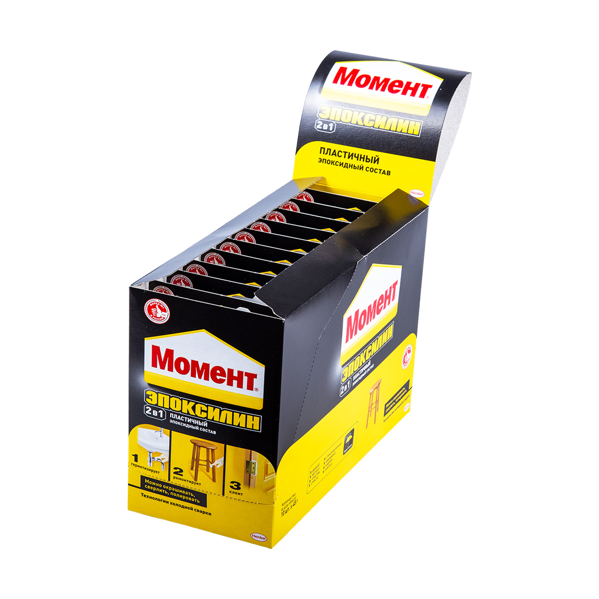 Клей момент эпоксилин 48 г в шоу-боксе (1/10/50)  хенкель