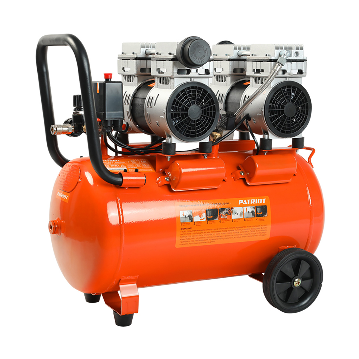 Компрессор поршневой безмасл. wo 50-300 (1) "patriot" 525301925