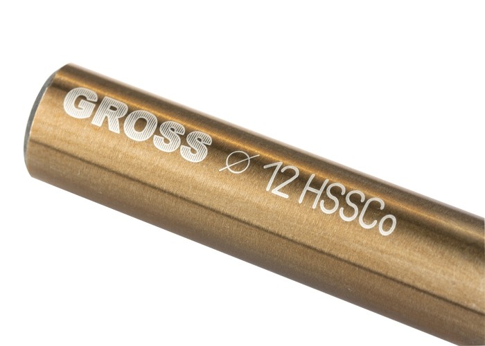 Сверло спиральное по металлу, 12 мм, HSS-Co Gross (72354)